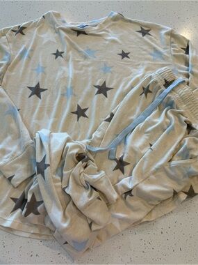 XXL LOFT Ladies 2-Piece Pajama Set Womens Jogger  Macro Star Plus Size Super Sof